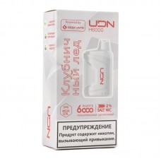 Одноразовая электронная сигарета UDN HERO Клубничный Лёд 6000 затяжек