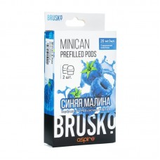 Упаковка сменных картриджей Brusko Minican Синяя малина 2, 4 мл 2% (Предзаправленный картридж) (В упаковке 2 шт)