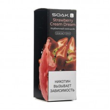 Жидкость SOAK L Strawberry Cream Dream (Клубничный милкшейк) 2% 30 мл PG 50 | VG 50