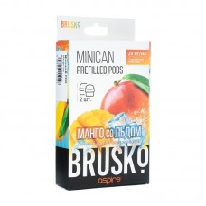 Упаковка сменных картриджей Brusko Minican Манго со льдом 2, 4 мл 2% (Предзаправленный картридж) (В упаковке 2 шт)