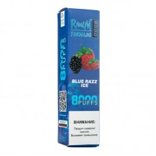 Одноразовая электронная сигарета TORNADO Blue Razz Ice (Ежевика Малина со льдом) 8000 затяжек