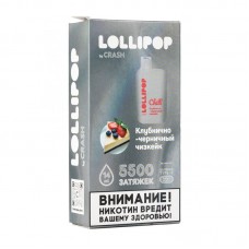 Одноразовая электронная сигарета Crash Lollipop Chill Клубнично черничный чизкейк 5500 затяжек
