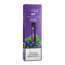 Одноразовая электронная сигарета HQD HIT Grape Aloe (Виноград Алоэ Вера) 1600 затяжек