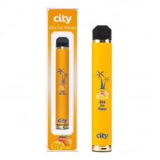 Одноразовая электронная сигарета City 1600 затяжек Гоа - Ледяной манго